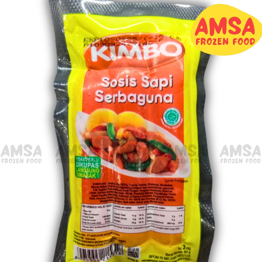 

Kimbo Sosis Sapi Serbaguna isi 3 pc 80 gram