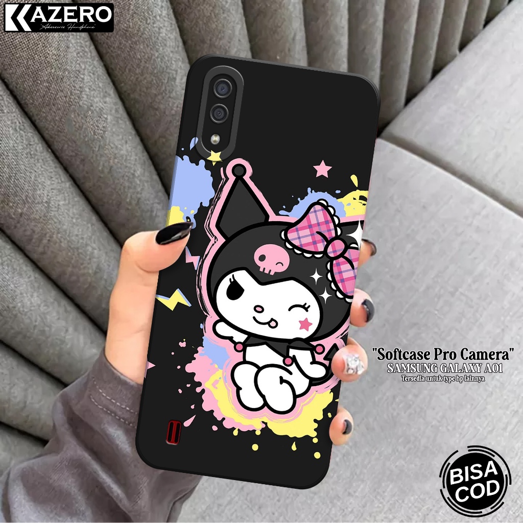KAZERO - Case Hp Samsung Galaxy A01 - Fashion Case Kartun - Pro Camera - Softcase Samsung Galaxy A01