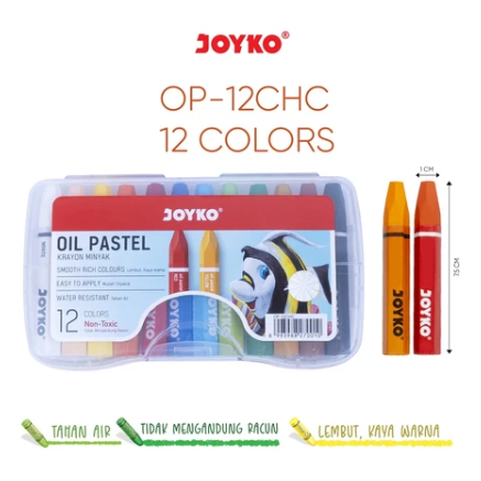 

Crayon 12 warna JOYKO / oil pastel