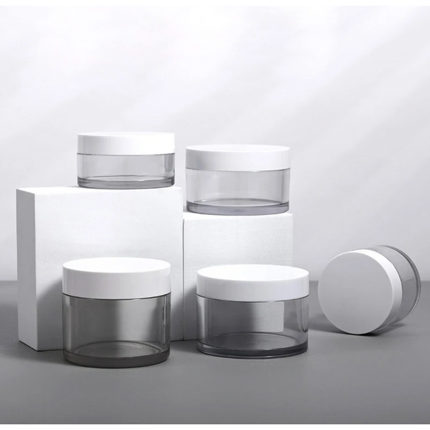 Pot Cream Bulat Clear Plastik Acrylic Clear Big Size Kosmetik Packaging Skin Care Pelembab Moisturiz