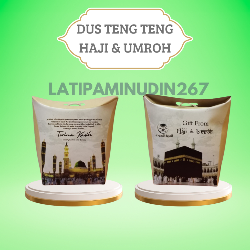 

DUS TENGTENG PAPERBAG UNTUK OLEH OLEH HAJI DAN UMROH 1 PACK ISI 50 PCS