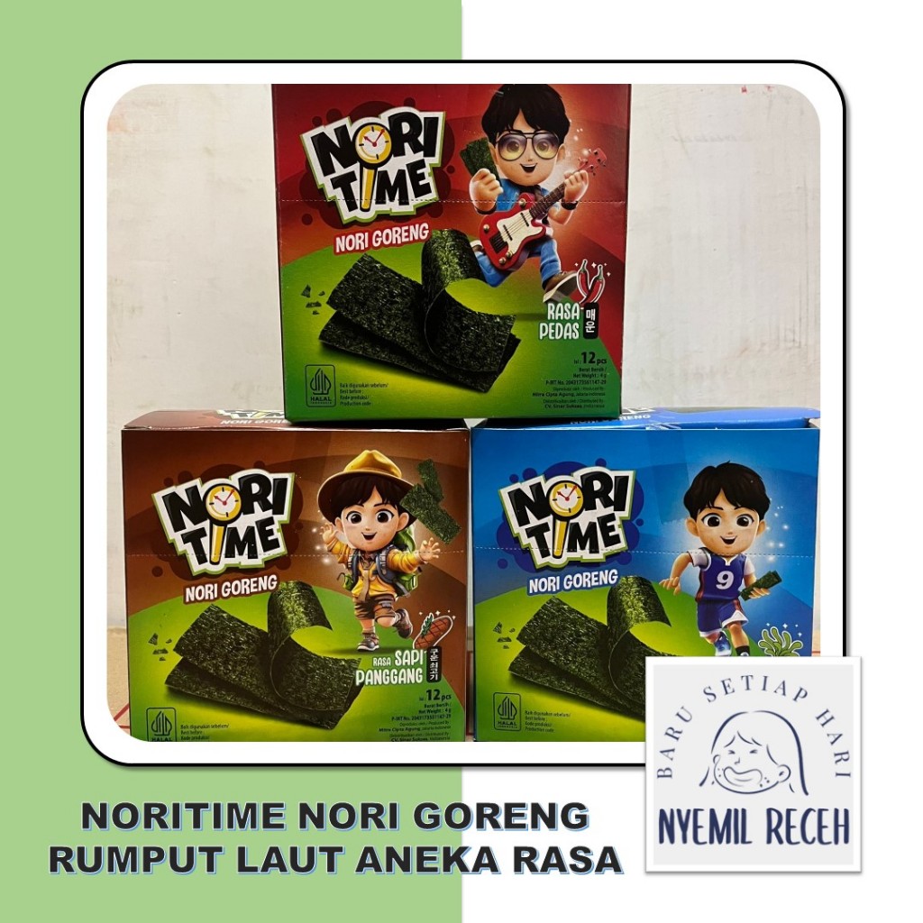 

Noritime Nori Goreng Rumput Laut Aneka Rasa Isi 12pcs x 4gr