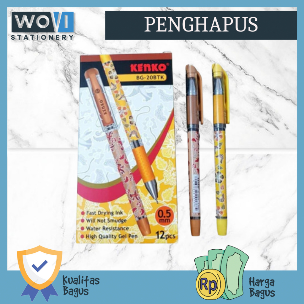 

[WOVI STATIONERY] Ballpoint Gel BG-20BTK Kenko / Ballpoint Gel 0.5mm BG-BTK Kenko Motif Batik [PCS]