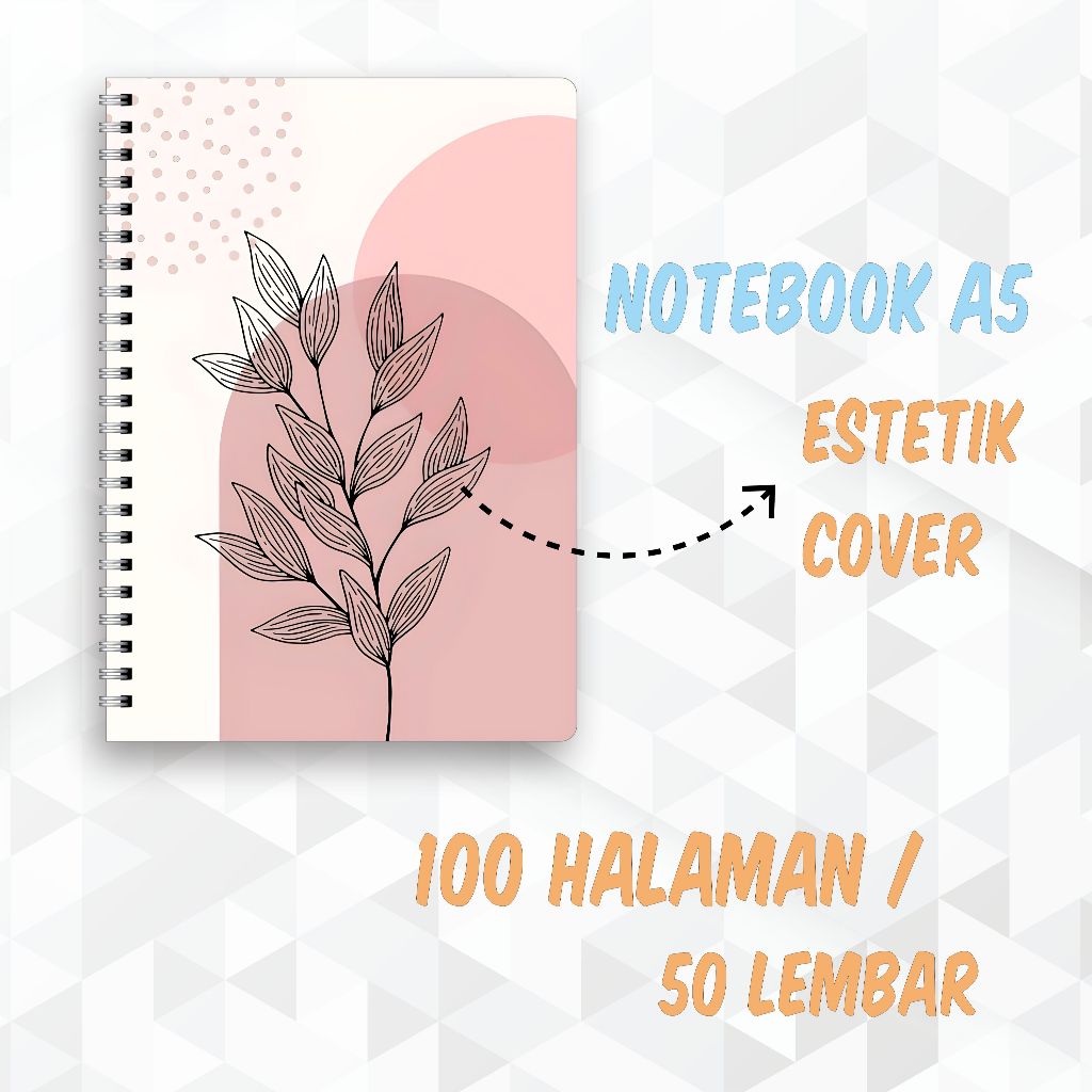 

Notebook Buku Catatan A5 Estetik Aesthetic 50 Lembar