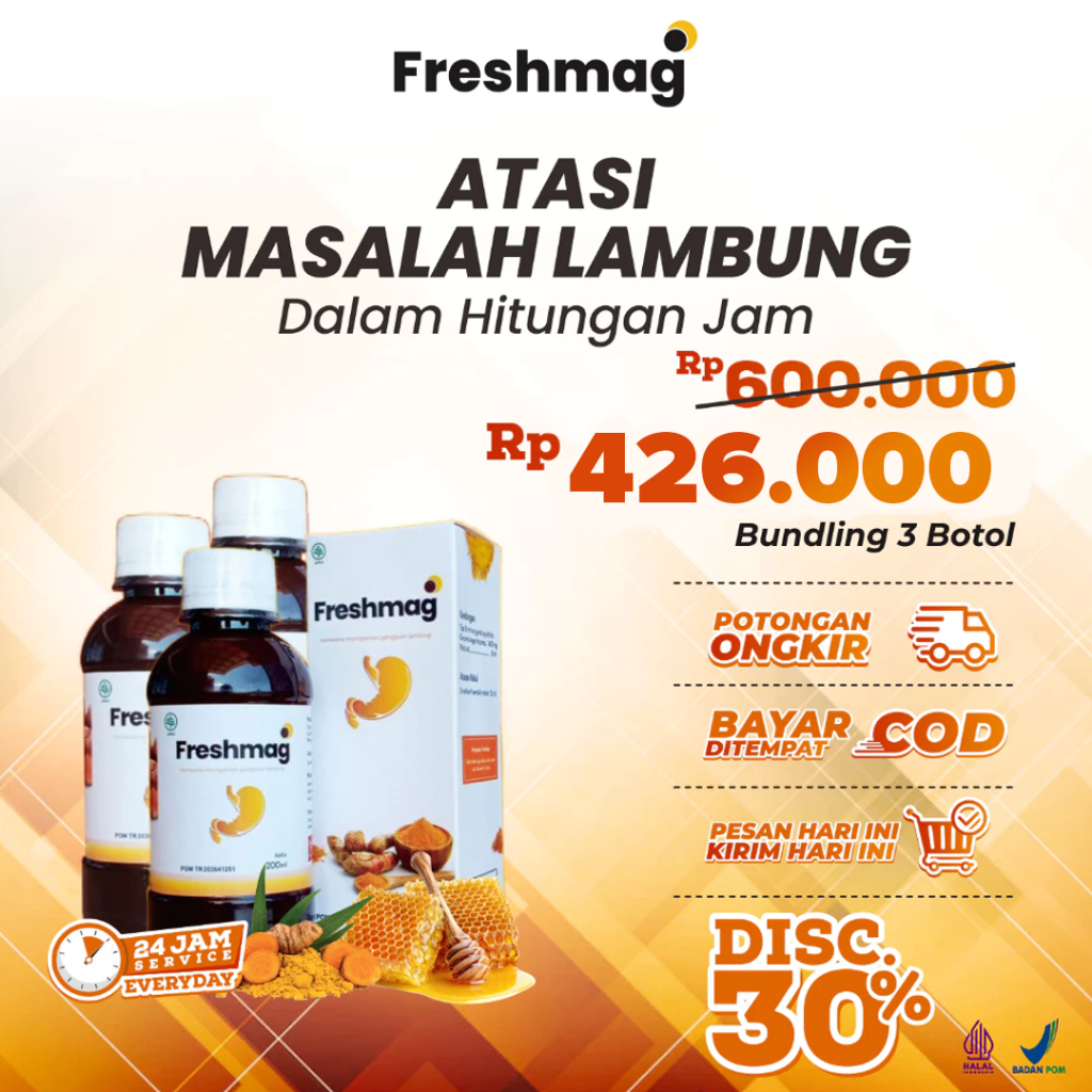 

Freshmag 3 Botol Madu Solusi Asam Lambung Gerd Infeksi Lambung Mual Muntah Lancarkan Pencernaan