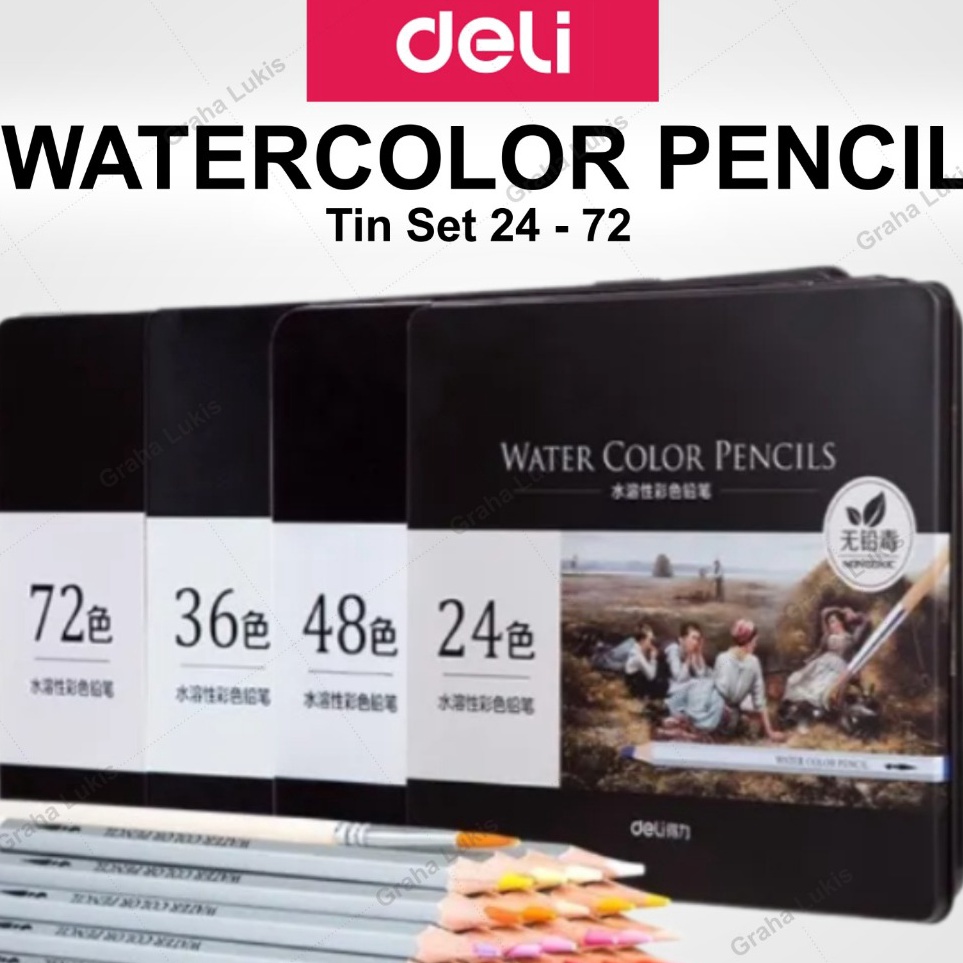 

KODE V86I Deli Pensil Warna Cat Air Waterlor Pencil 72483624 Warnalor