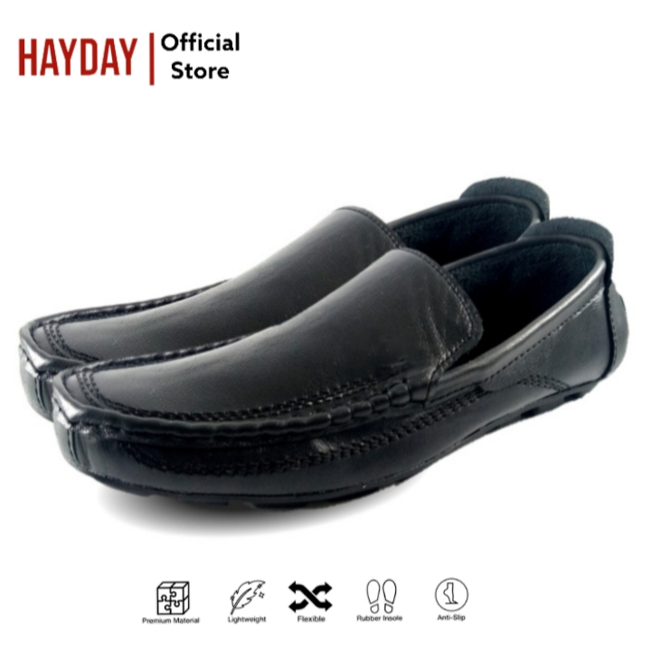 Sepatu Pantofel Pria Lacoste Moccasin Slip On Mules Kulit Asli Murah Ringan Slop Cowo Laki Casual Fo