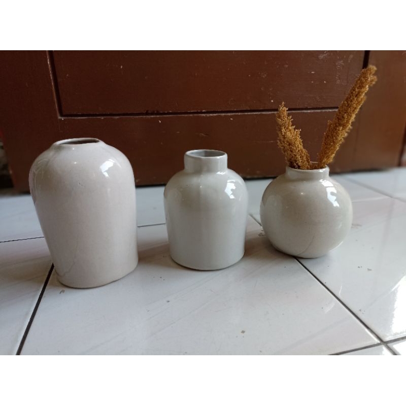 vas keramik estetik / vase nordic / pot kaca / pot bubga