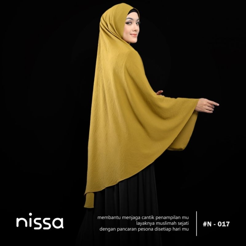 Hijab Jumbo Bahan Crinkle - Pet Antem Khimar Syar'i Bergo Instan | Nissa Hijab {017}