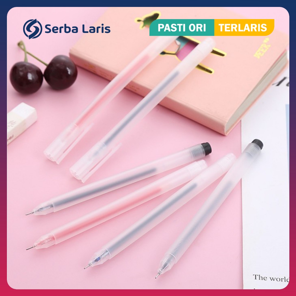 

Pulpen Pena Pen Tinta Cair Gel Per PCS Polos Matte Pena Cair Alat Tulis