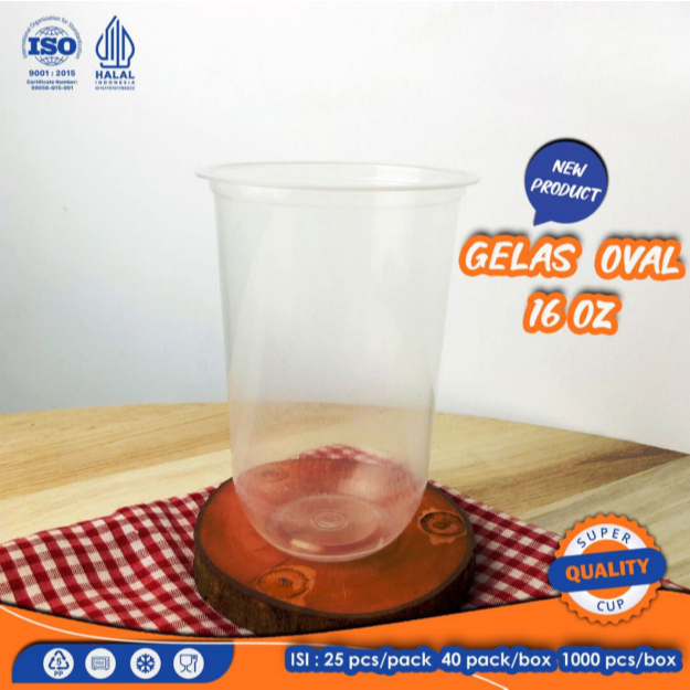 

Ukf5Pc6F4H (Kuliner.Kita) Gelas Plastik Oval 22Oz 18Oz 16Oz 14Oz 12Oz / Cup Pp Oval / Gelas Plastik