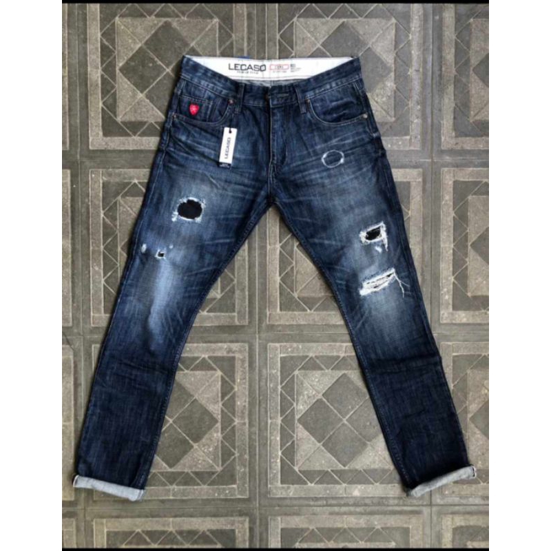 TAN lecaso jeans official // celana jeans lecaso premium // jeans panjang model sobek orinal lecaso