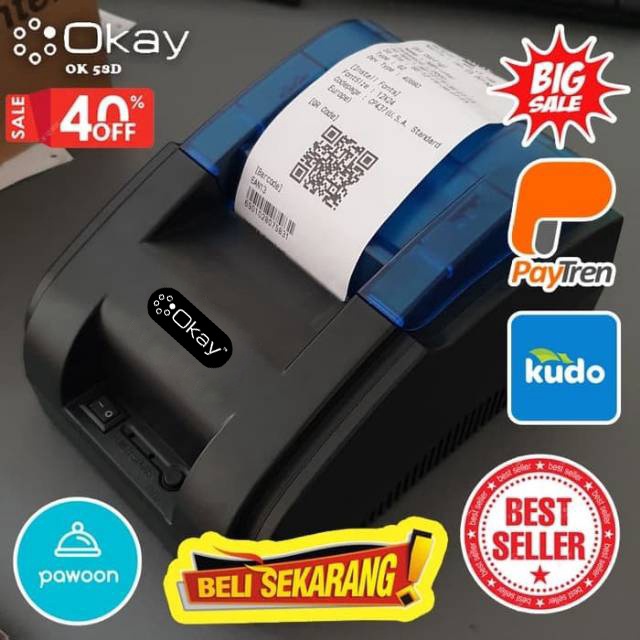 OKAY OK 5D Printer uetooth Printer thermal mini Printer kasir struk thermal