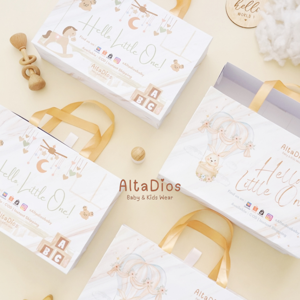 [Altadiosbaby] Kado Set Paper Bag + Sliding Soft Box + FREE Kartu Ucapan | Set Gift Box / Box Kotak 