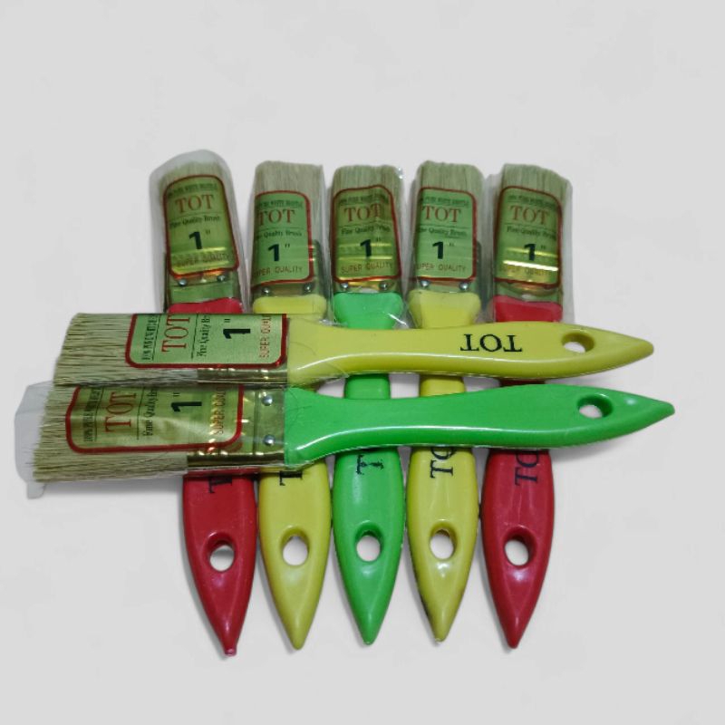 

Kuas Cat Gagang Pelastik Ukuran 1inc | Oles resln