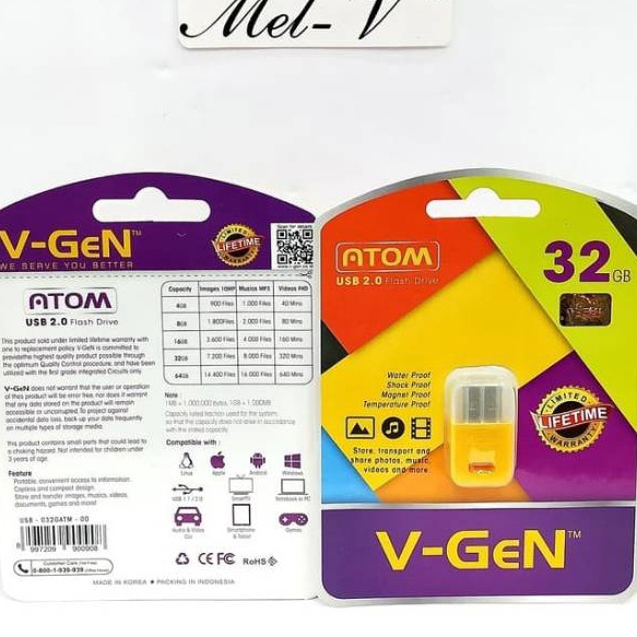 Flashdisk Atom 32GB VGen  USB Flash disk Vgen 32GB  ginal Flashdisk Vgen 32GB Atom