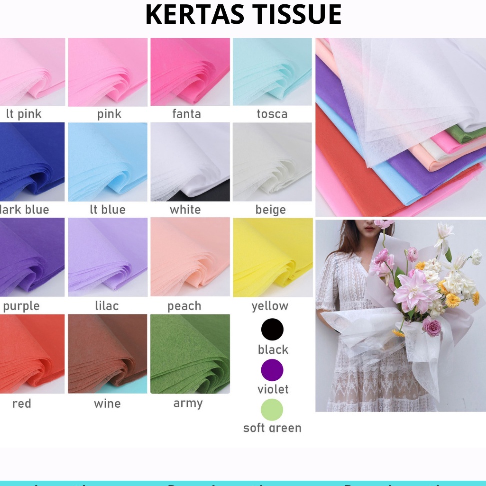 

Diskon Ngetrends 38 LembarKertas Tissue Buket Cello wrapping