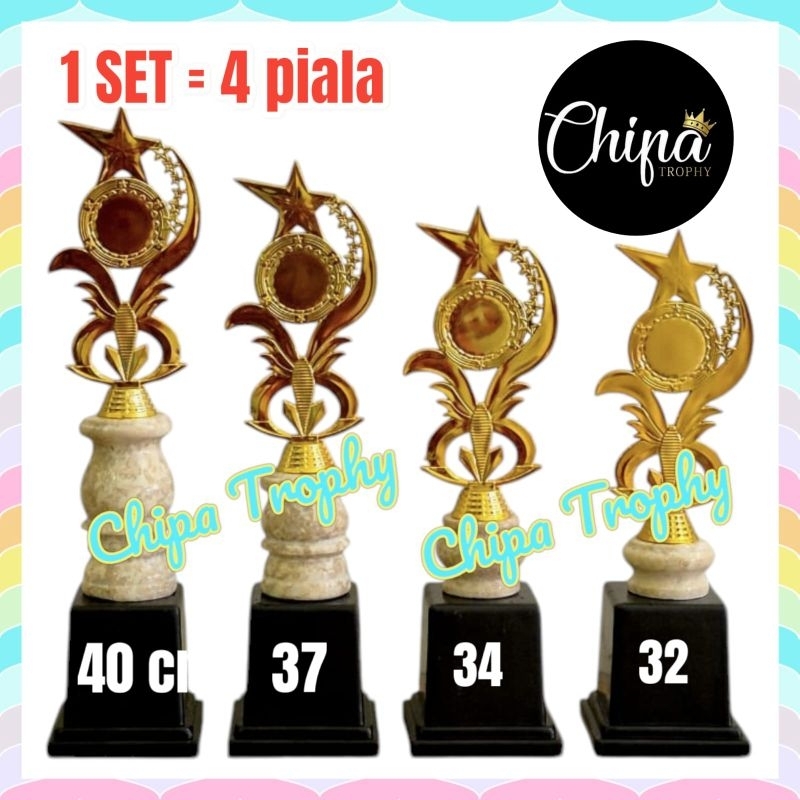 PIALA SET 1234 MARMER GUCI TINGGI (4 piala)