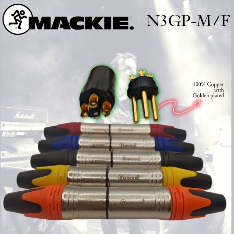 *SPECIAL* MACKIE NIKEL CHROME JACK CANON XLR SEPASANG Bukan BMA DONNER TUM ORI