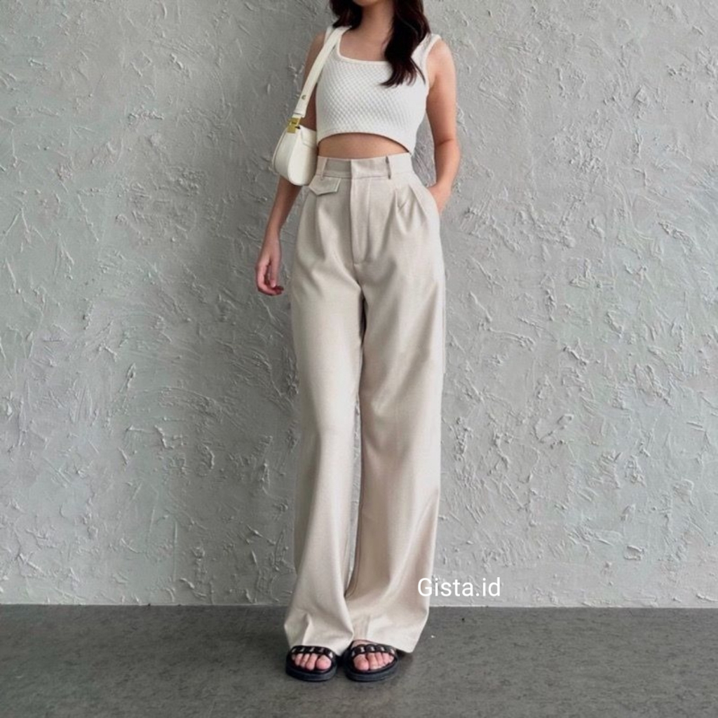 ORO PANTS - Loose Pants Trouser Wanita - Celana Anti Kusut - Celana Kulot Wanita