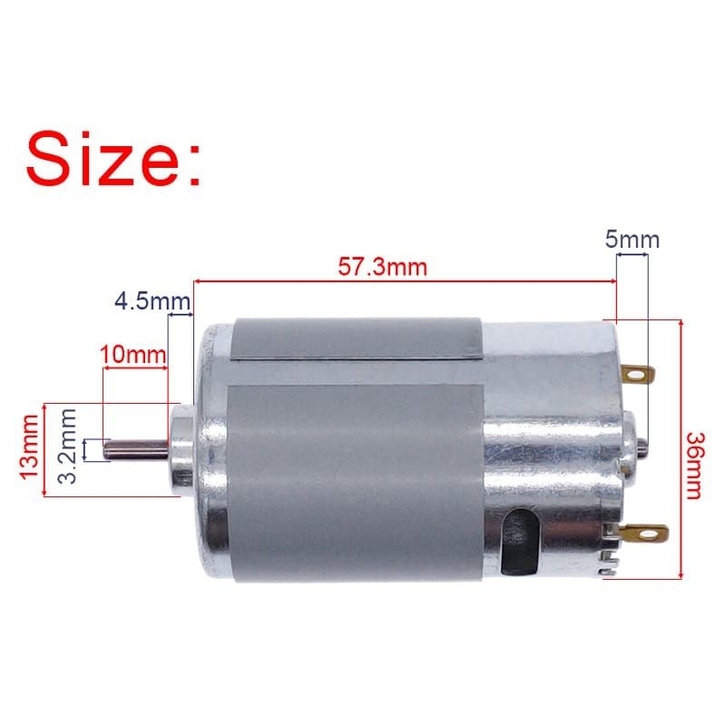 Dinamo dc RS555 18v motor dc RS 555