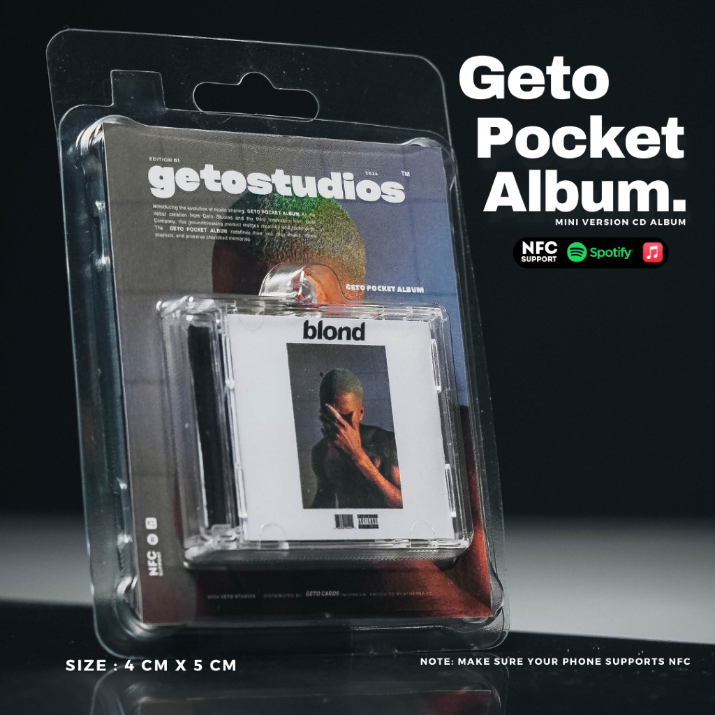 Frank Ocean NFC Pocket Mini Album - Mini Album Keychain NFC - Miniatur CD Album Geto Studios