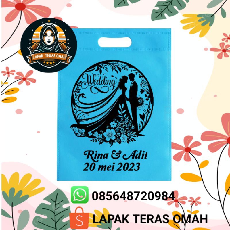 

SABLON spoundbod 25x35 The wedding harga suda termasuk tasnya ya free afdruk