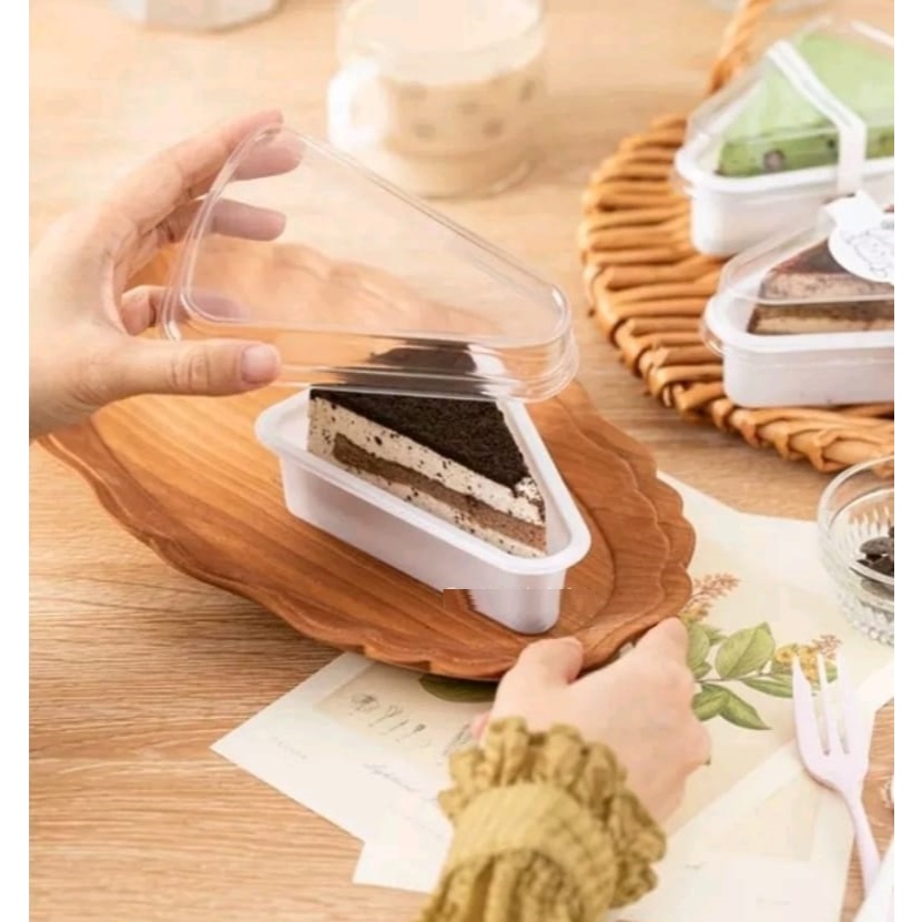 Mika Cake Tray Mika Kue Tart Korean Dessert Box Cup Mika Segitiga Box Mika Kue Potong Kotak