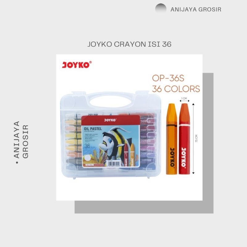 

KRAYON/PENSIL WARNA MEREK JOYKO 1SET ISI 36WARNA