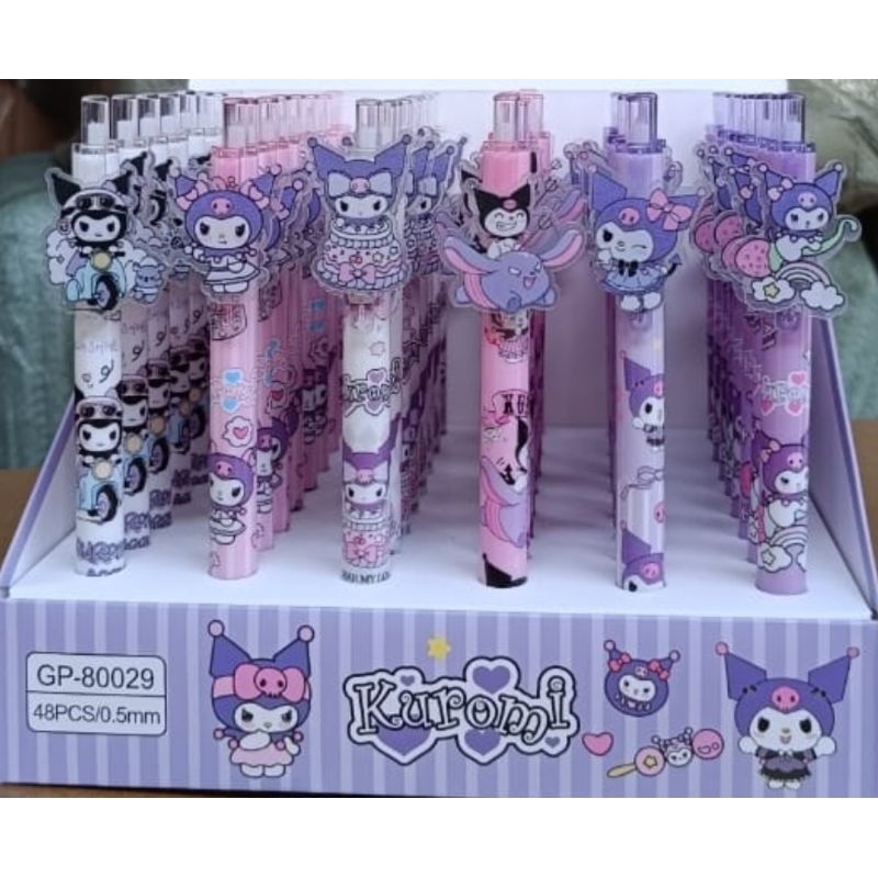 

Pulpen Cetek Akrilik Kuromi Cinnamoroll 0.5mm 1Box 48 || Pulpen Tinta Gel Motif Anak Girl