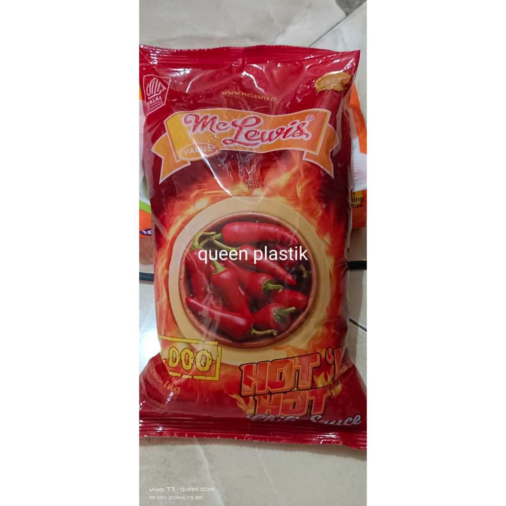 

Saos Mclewis Hot n Hot Chili Sauce Saus Sambal 900gr