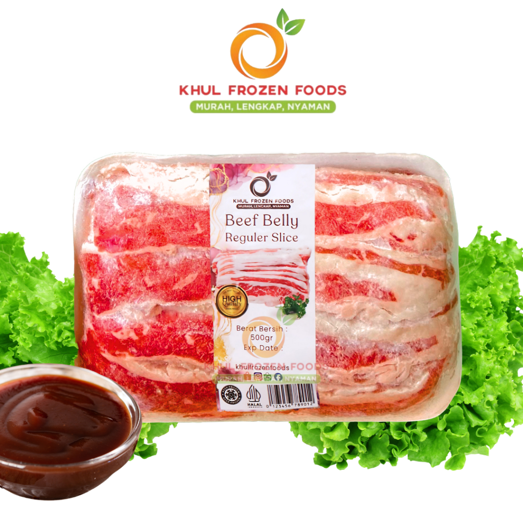 

Beef Belly Reguler Slice 500gr/ Daging Sapi Impor AUS/ Daging sapi slice/ Yakiniku/ Daging Grill/ Beef Aussie/ Daging tipis-tipis