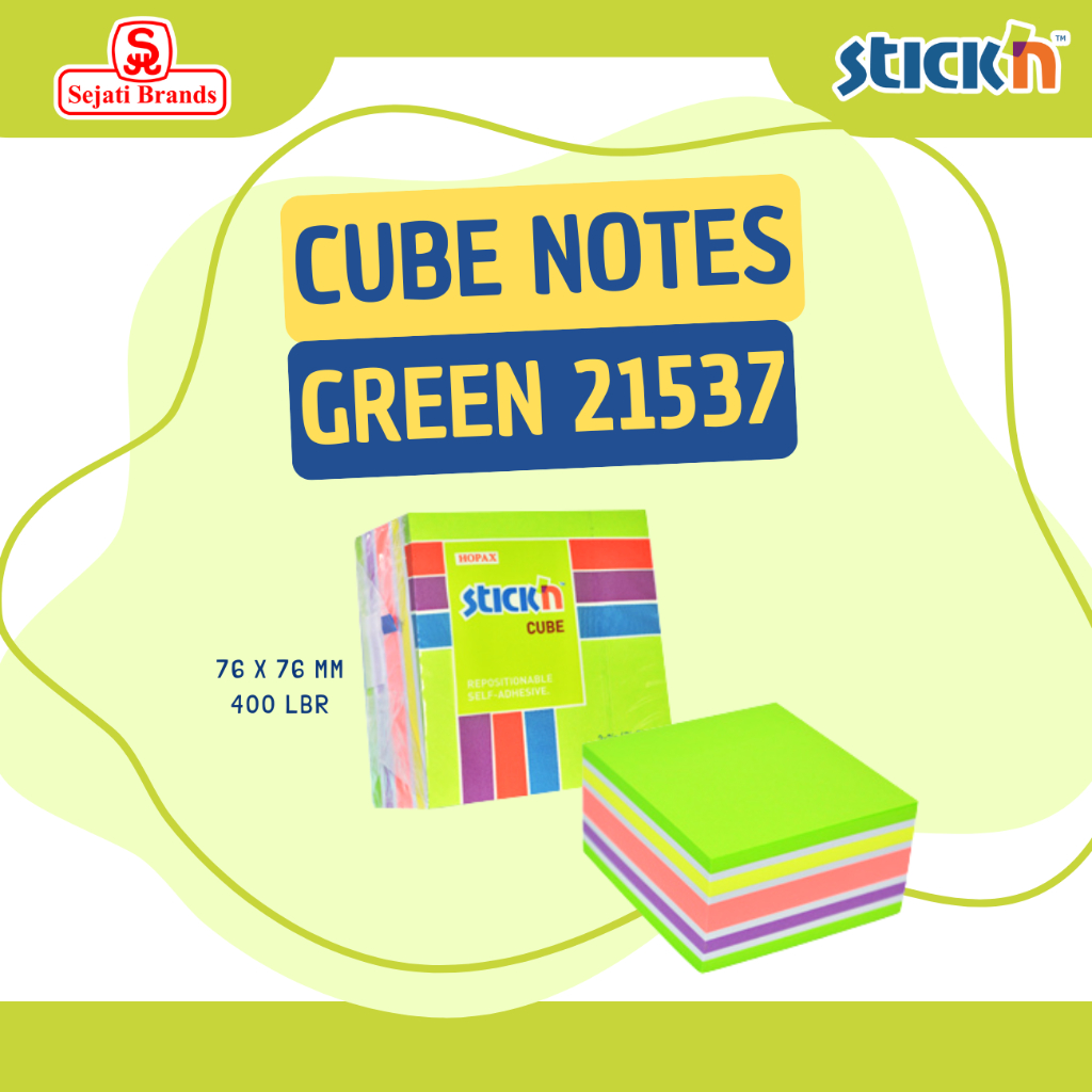 

Stick'n Regular Cube 21537 (3x3) Neon Pastel Mixed