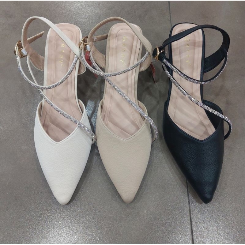 Sandal pesta wanita heels 5cm merk GENNY