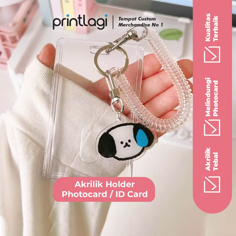 Card Holder Acrylic Transparan / Tempat Kartu Bening / Photocard Holder Akrilik Tebal / 5,5 x 8,5 cm