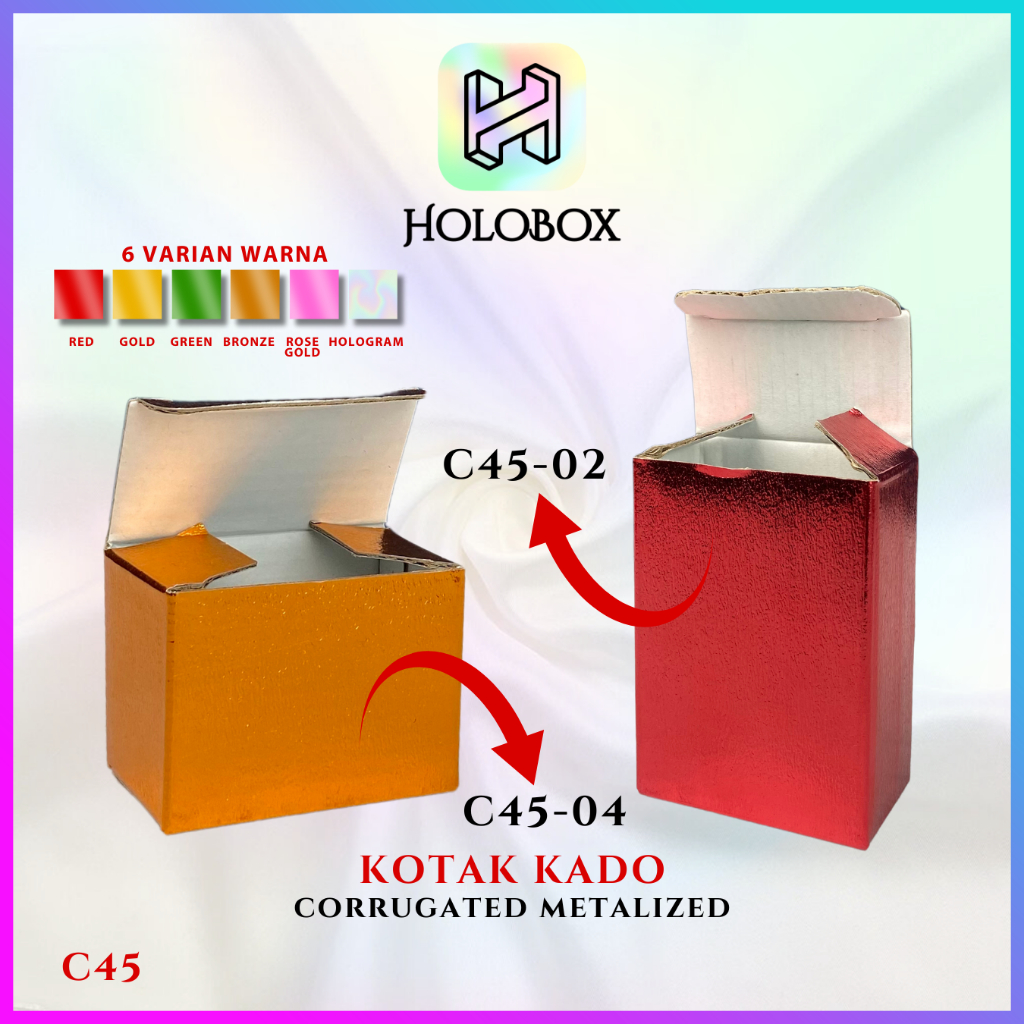 

Kotak Souvenir Hologram - Box Packaging Kecil - Dus Hadiah Kado - C45
