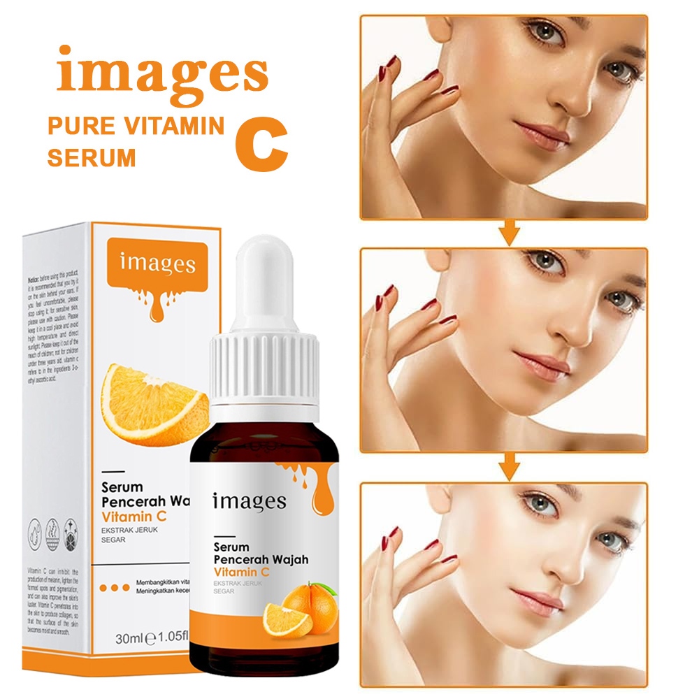Images Serum Pemutih Vitamin C Mencerahkan Wajah Penghilang Flek Hitam dan Kerutan 30gr