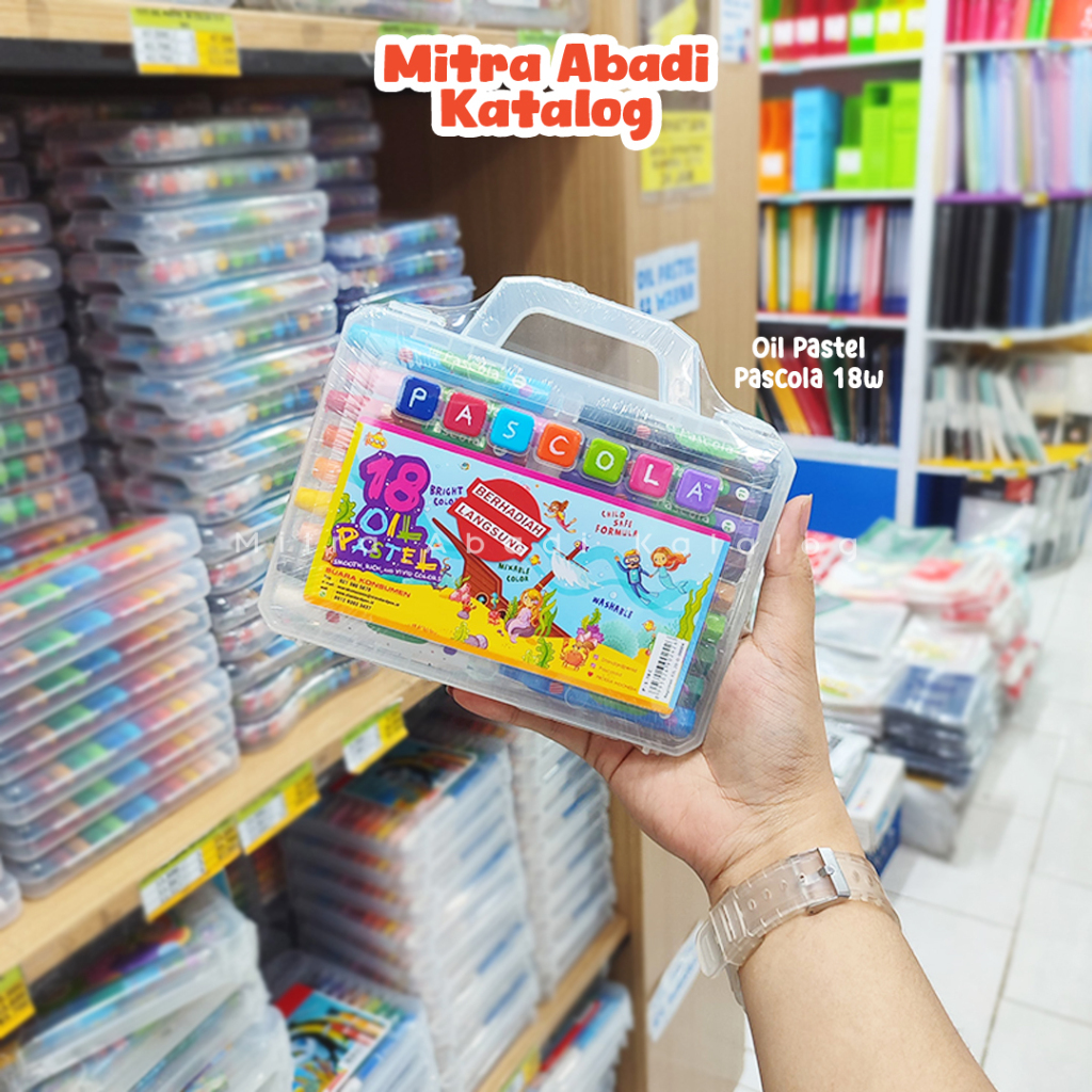 

OIL PASTEL PASCOLA 18C / 18 WARNA PEWARNA ALAT MENGGAMBAR MEWARNAI ANAK KRAYON CRAYON PASTEL NON TOXIC MURAH ALAT TULIS SEKOLAH KANTOR KULIAH KAMPUS ATK MURAH LENGKAP GROSIR KULAKAN STATIONERY / MITRA ABADI KATALOG JOGJA