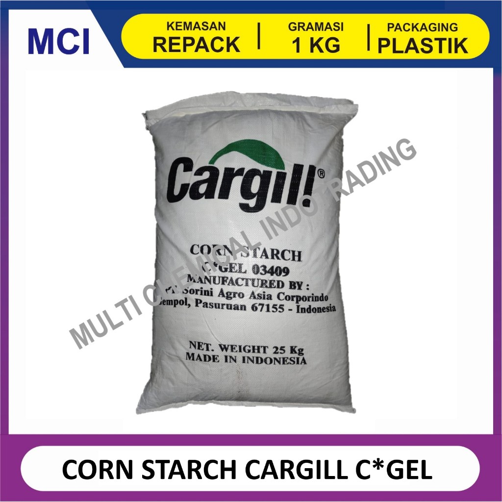 

CORN STARCH CARGILL C*GEL TEPUNG MAIZENA CARGILL - REPACK 1 KG