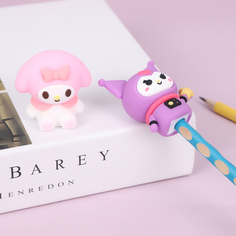 

COD✨ Rautan Pensil Karet Lunak Kartun Sanrio Rautan Pensil Pensil Manual Siswa Portabel Mini-YES