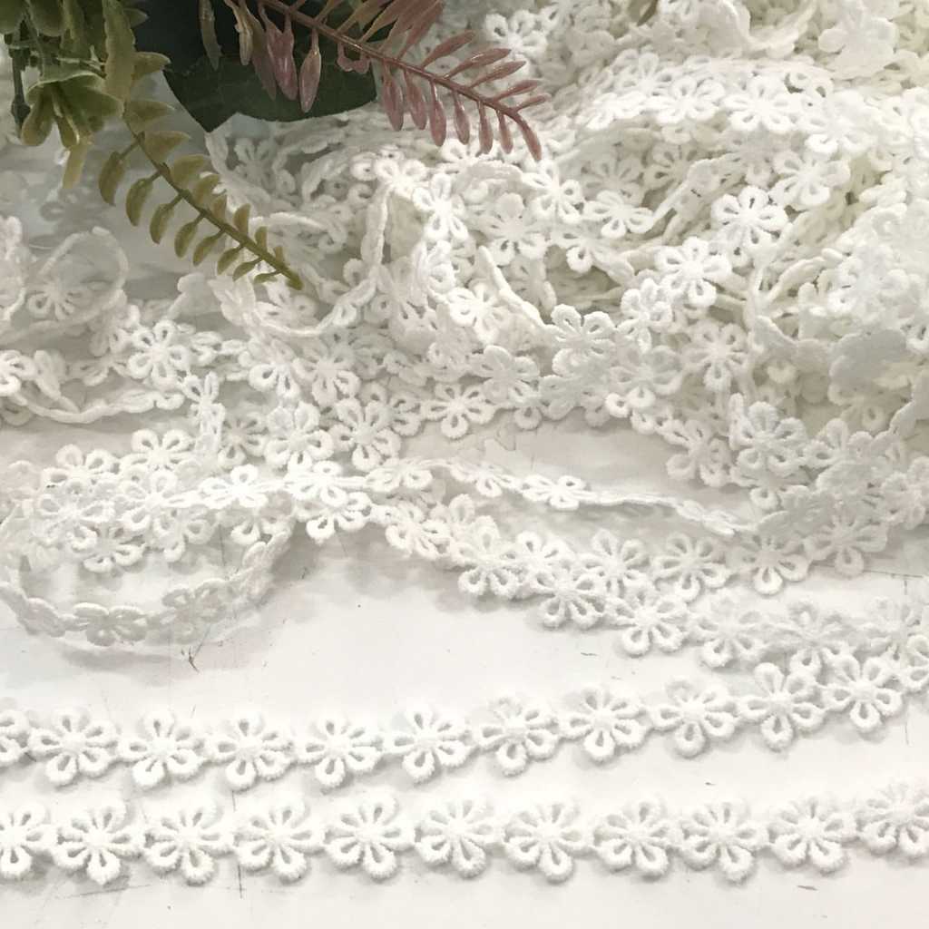 1METER - RENDA MOTIF BUNGA/RENDA GIPER MELATI