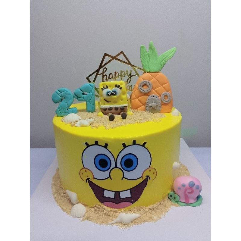 

Kue Ulang Tahun Spongebob Birthday Cake Tart Cake Spongebob