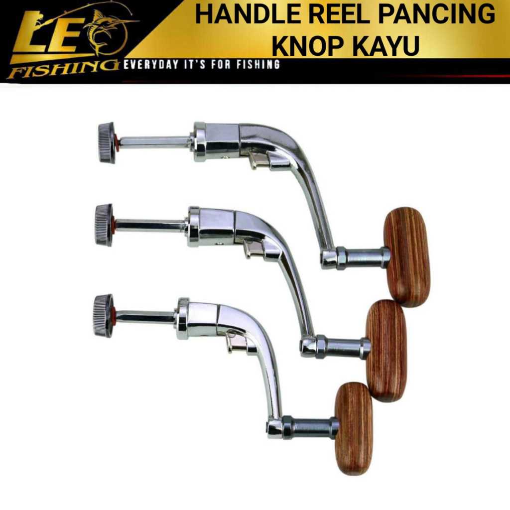 HANDLE REEL PANCING (HDLKY) CNC ALUMUNIUM ALLOY BESI KNOP KAYU UKURAN 1000 2000 3000 4000 5000 6000 