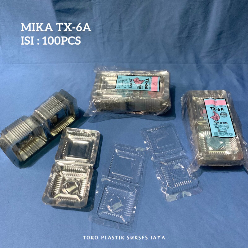 MIKA PLASTIK 6A / MIKA KUE / MIKA DONAT / MIKA KOTAK MAKANAN / ISI 100pcs