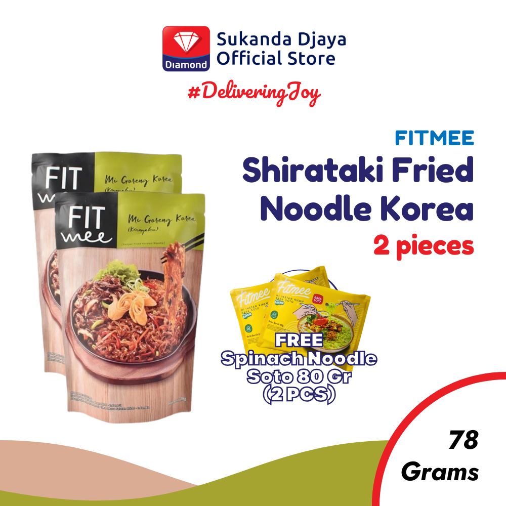 

Fitmee Mie Instan Shirataki Goreng Korea 2 Pcs FREE Bayam Soto 2 Pcs