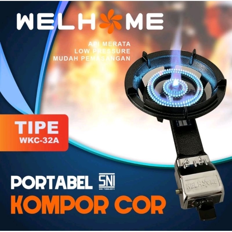 KOMPOR GAS WELHOME WKC-32A kompor gas api seribu kompor gas api besar kompor gas 1 tungku kompor