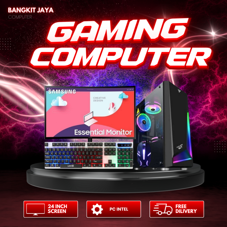 PC GAMING CORE I7 3770 VGA 4 GB GTX 750TI MONITOR 24 INCH SIAP PAKAI