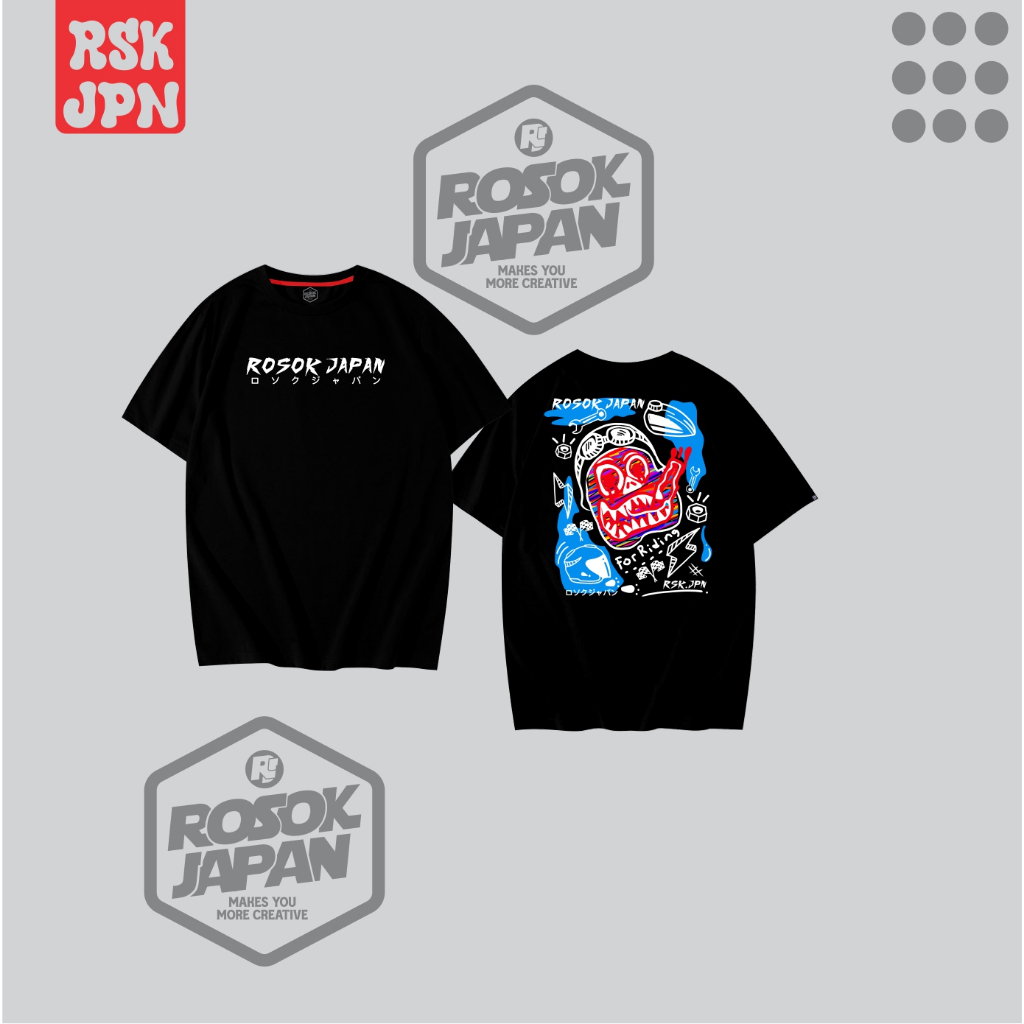 ROSOK JAPAN KAOS PETROK SEKETSA HITAM RSK JPN 003