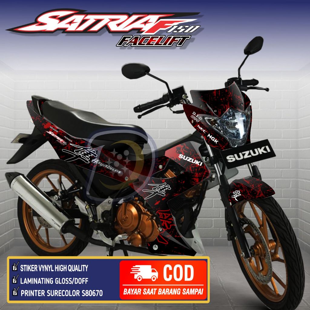 Stiker Satria Fu Facelift 2014 Decal Satria Fu Facelift Stiker Satria Fu 150 facelift Hayabusa