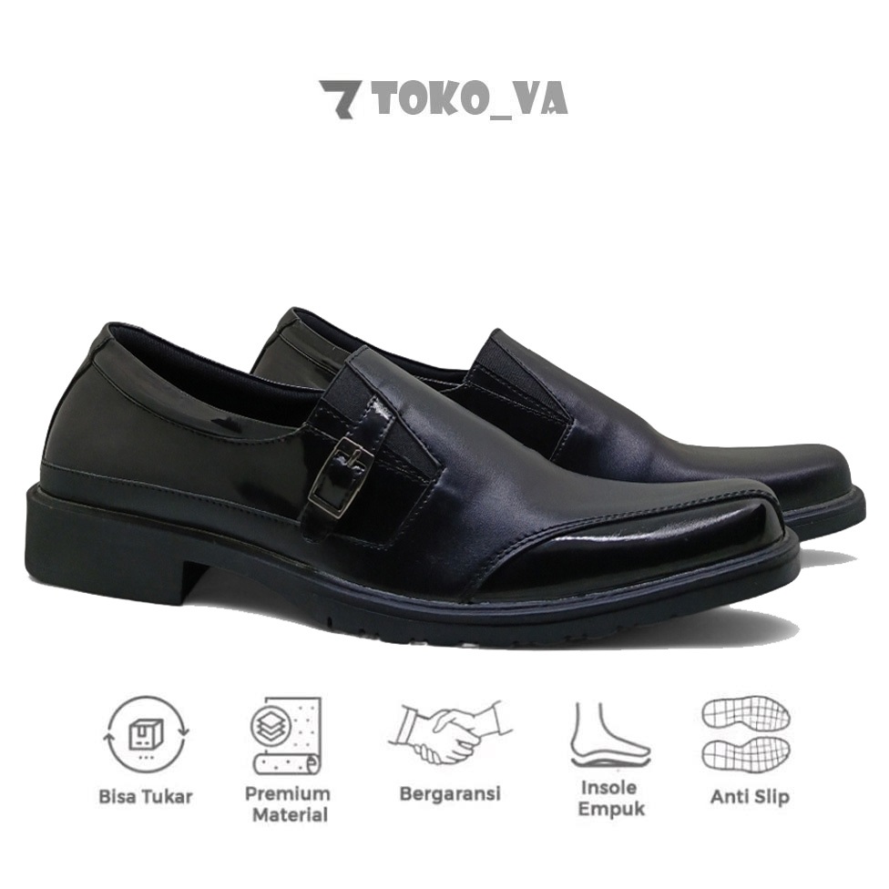 No 47 46 45 44 43 - Sepatu Pantofel Pria Ukuran Jumbo Besar / Sepatu Kerja Cowok Pantopel Loafers Ku